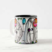 Charles Rennie Mackintosh Zweifarbige Tasse (Vorderseite Links)
