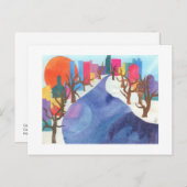 Charles River at Wintertime Postkarte (Vorne/Hinten)