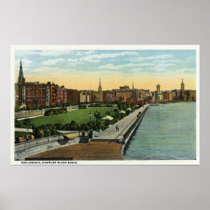 Charles River Basin und Esplanade View Poster