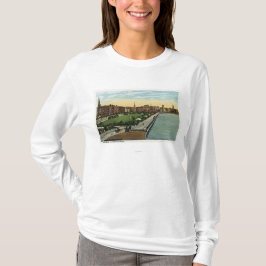 Charles River Becken-und Esplanade-Ansicht T-Shirt (Vorderseite)