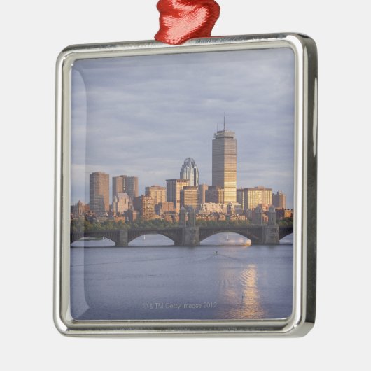 Charles River und die Longfellow Brücke Ornament Aus Metall (Links)