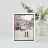 Charles Robinson - Vintager Junge Badminton Postkarte (Stehend Vorderseite)