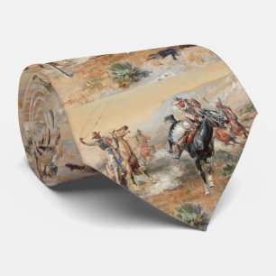 Charles Russell The Getaway Vintage Western Krawatte