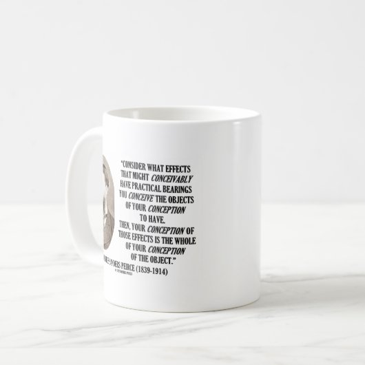 Charles Sanders Peirce Effects Objects Conception Kaffeetasse (Vorderseite Links)