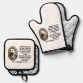 Charles Sanders Peirce Effects Objects Conception Ofenhandschuh & Topflappen-Set (Vorderseite/Rückseite)