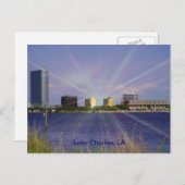 Charles See, LA Skyline mit Sunburst Postkarte (Vorne/Hinten)