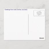 Charles See, Louisiana Hafen Chart Postcard Postkarte (Rückseite)