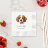 Charles Spaniel Dog Drink auf mich Personalisiert Serviette (Beispiel)