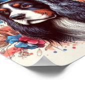 Charles Spaniels mit US-Veteranen-Tag Poster (Ecke)