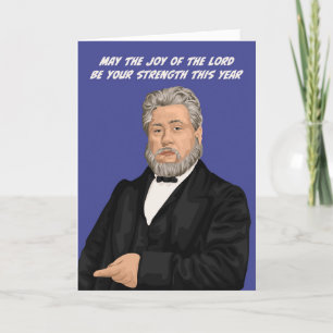 Charles Spurgeon Joy of the Lord Birthday Card Dankeskarte