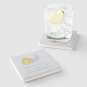 Charles Spurgeon-Schnecke Perseverence Zitat Steinuntersetzer (Seitenansicht)