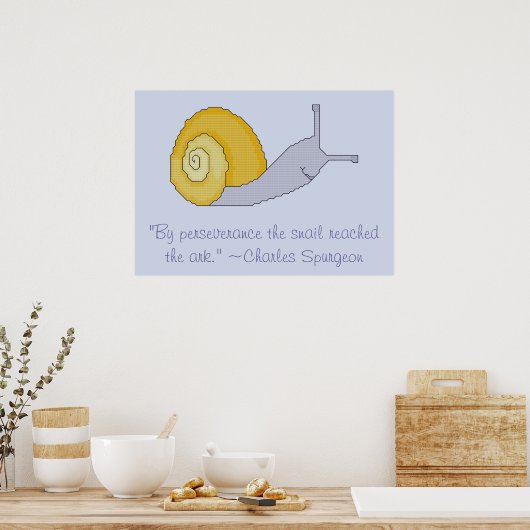 Charles Spurgeon Snail Persistence Quote Poster (Küche)