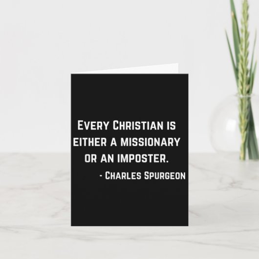 Charles Spurgeon Zitat Missionar oder Imposter Chr Karte (Vorderseite)