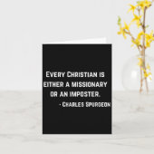 Charles Spurgeon Zitat Missionar oder Imposter Chr Karte (Gelbe Blume)