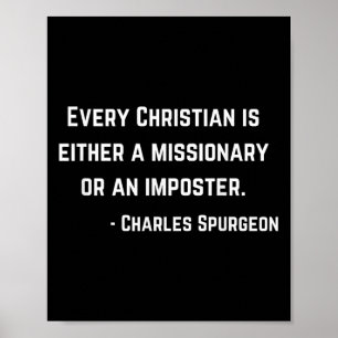 Charles Spurgeon Zitat Missionar oder Imposter Chr Poster