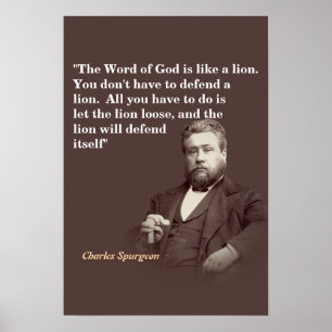 Charles Spurgeon Zitat zum Wort Gottes Poster