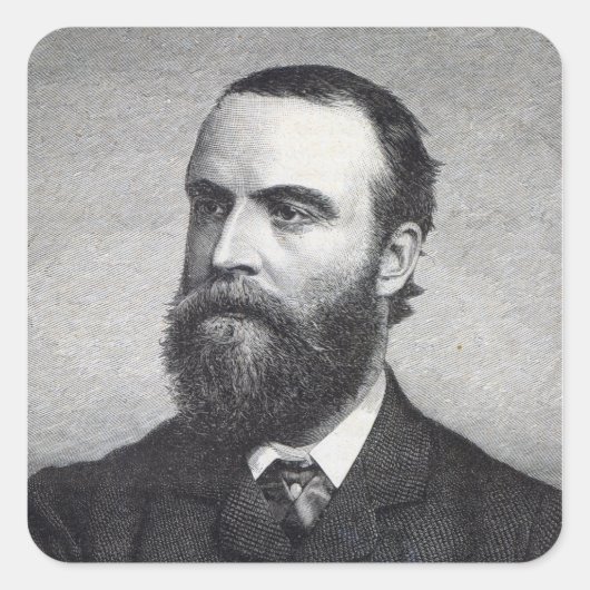 Charles Stewart Parnell Quadratischer Aufkleber (Vorderseite)