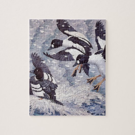 Charles Tunnicliffe Goldeneyes-Enten Puzzle (Vertikal)