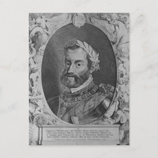 Charles V., Heiliger römischer Kaiser Postkarte (Vorderseite)