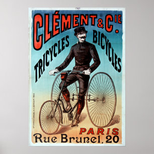 Charles Verneau mild und Co.-Dreiradfahrräder Poster