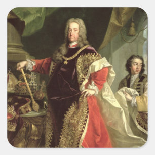 Charles VI. , Heiliger römischer Kaiser mit Quadratischer Aufkleber