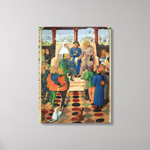 Charles VII ein Dokument gebend Jeanne d'Arc Leinwanddruck