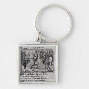 Charles VII und Jeanne d'Arc an der Belagerung von Schlüsselanhänger
