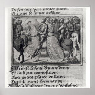 Charles VII und Joan von Arc bei der Belagerung vo Poster