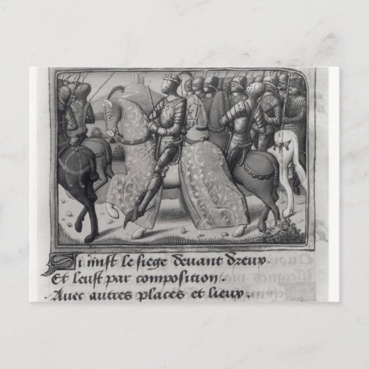 Charles VII und Joan von Arc bei der Belagerung vo Postkarte (Vorderseite)