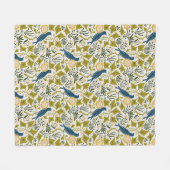 Charles Voysey Unter den Blätter mit Bluebirds Fleecedecke (Vorderseite (Horizontal))