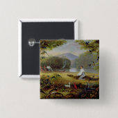 Charles Waterton, der einen Kaiman, 1825-26 Button (Vorne & Hinten)