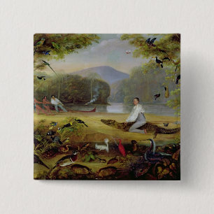 Charles Waterton, der einen Kaiman, 1825-26 Button