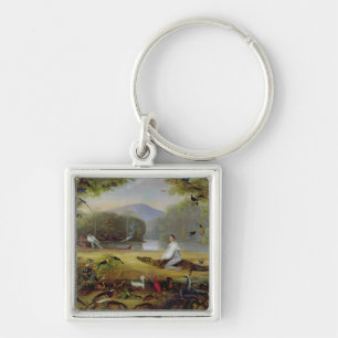 Charles Waterton, der einen Kaiman, 1825-26 Schlüsselanhänger