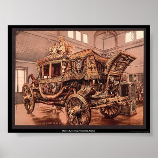 Charles X, Carriage, Versailles, Frankreich Poster