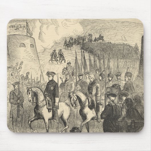 Charles XII von Schweden Kopenhagen betretend Mousepad (Vorne)