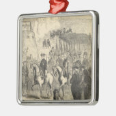 Charles XII von Schweden Kopenhagen betretend Silbernes Ornament (Links)