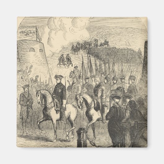 Charles XII von Schweden nach Kopenhagen Magnet (Vorne)