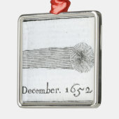Charless Komet, im Dezember 1652 Silbernes Ornament (Links)
