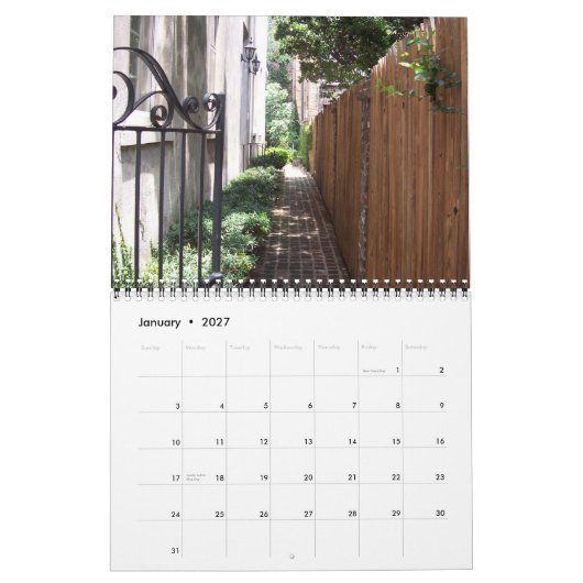 Charleston 2008 kalender (Jan 2027)