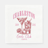 Charleston Bacheloretgirls Wochenende Serviette (Vorderseite)