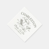 Charleston Bachelorette Bridge zum Party Serviette (Ecke)