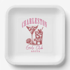 Charleston Bachelorette Custom girls club Pappteller
