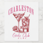 Charleston Bachelorette Süd Carolina Weinetikett (Einzelnes Label)