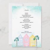 Charleston Bachelorette Weekend Itinerary Palm Einladung (Rückseite)