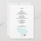 Charleston Bachelorette Weekend Süd Einladung (Rückseite)