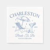 Charleston Blue Bachelorette Bridge zum Party Serviette (Vorderseite)