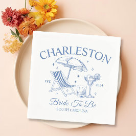 Charleston Blue Bachelorette Bridge zum Party Serviette