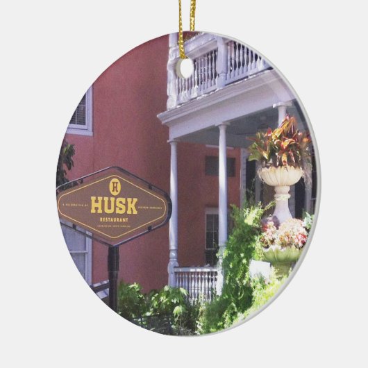 Charleston Christmas Ornament, Husk, Charleston Keramik Ornament (Links)