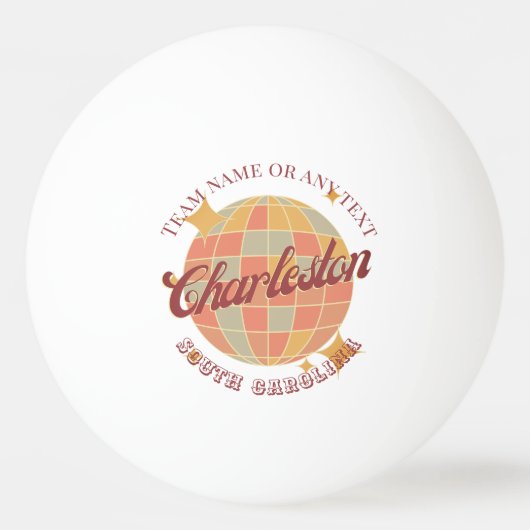 Charleston City South Carolina USA Tischtennis Tischtennisball (Vorderseite)