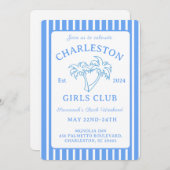 Charleston Coastal Bachelorette Itinerary Weekend Einladung (Vorne/Hinten)